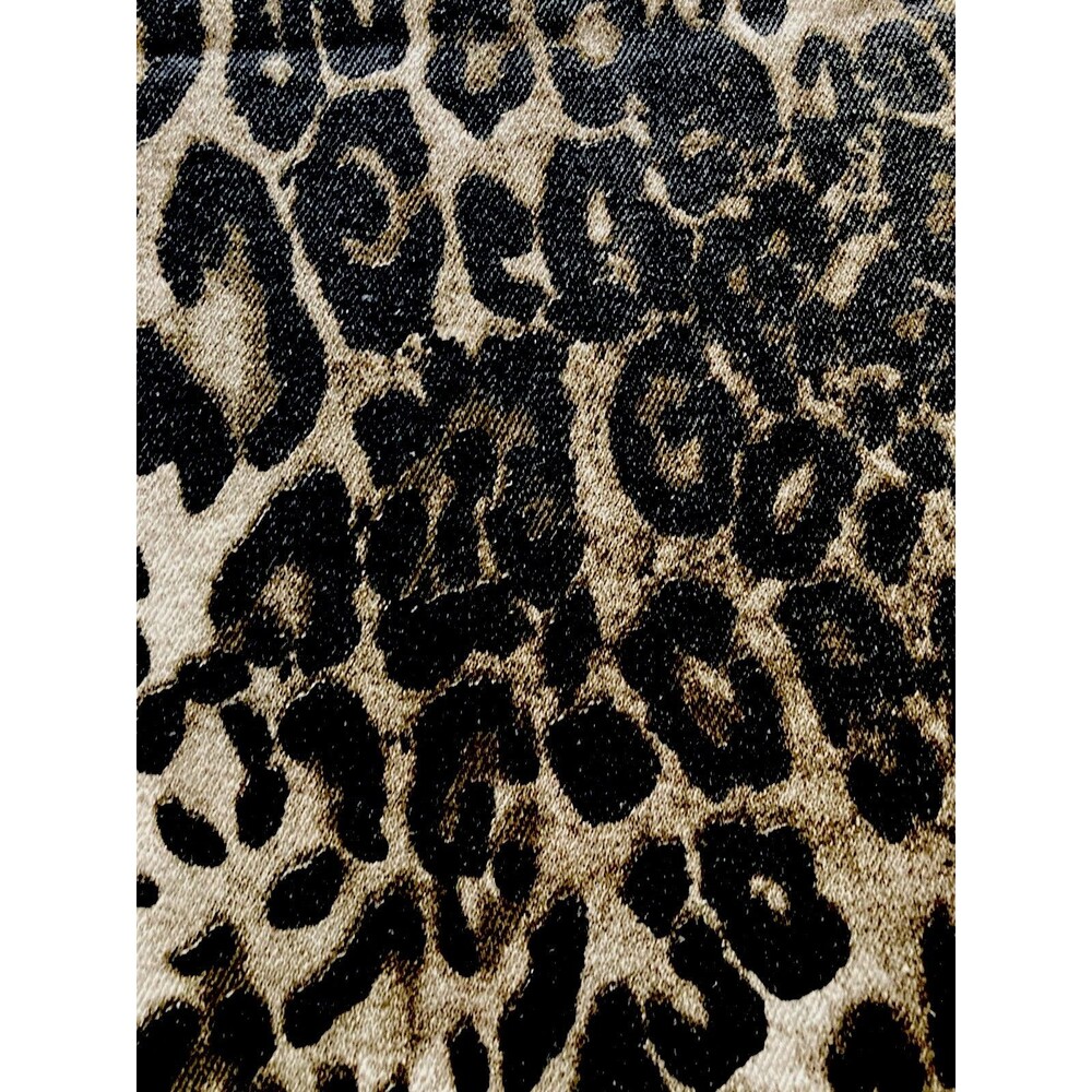 Fashion Nova Women’s Junior Size 15 Long Leopard Jeans Flared NWT. New With Tags - Picture 2 of 16